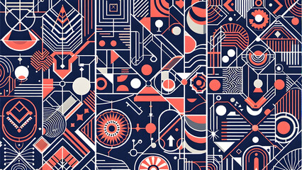 Geometric Patterns - Repeating shapes and lines for modern and abstract designs.