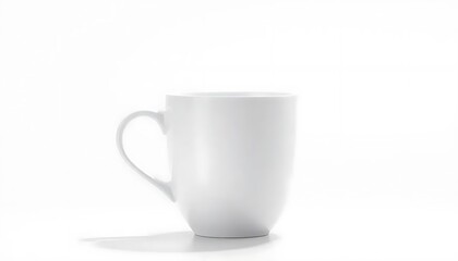 Fototapeta premium White Cup A Light Background Generative Ai Technology
