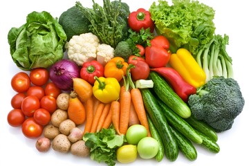 Vibrant Fresh Vegetables Assortment, Colorful Organic Produce