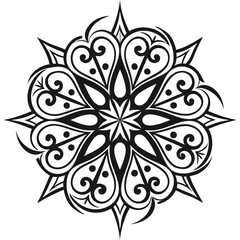 black and white mandala 
