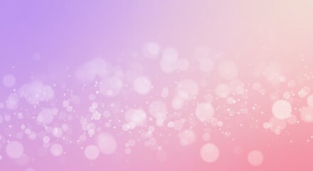 Dreamy pastel gradient from lavender to soft pink with sparkles and bokeh effects for text overlays