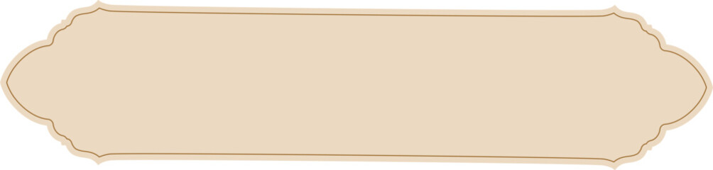 Islamic label frame vector. Islamic label for title.