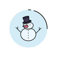 Snowman vector icon