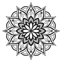 black and white mandala 