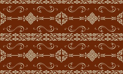Thai seamless pattern with intricate traditional designs, perfect for artistic projects, fabric, prints, and digital designs. Adds a unique charm inspired by Thailand’s cultural heritage.