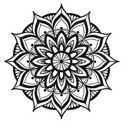black and white mandala 
