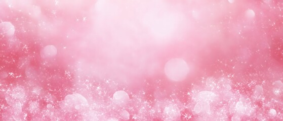 Pink Sparkle Bokeh Background, Magical Glittery Texture for Design