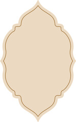 Islamic window frame ornament vector