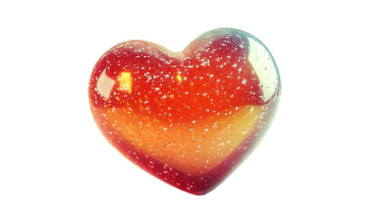 Obraz premium Glowing heart, digital art, dark background, Valentine's Day
