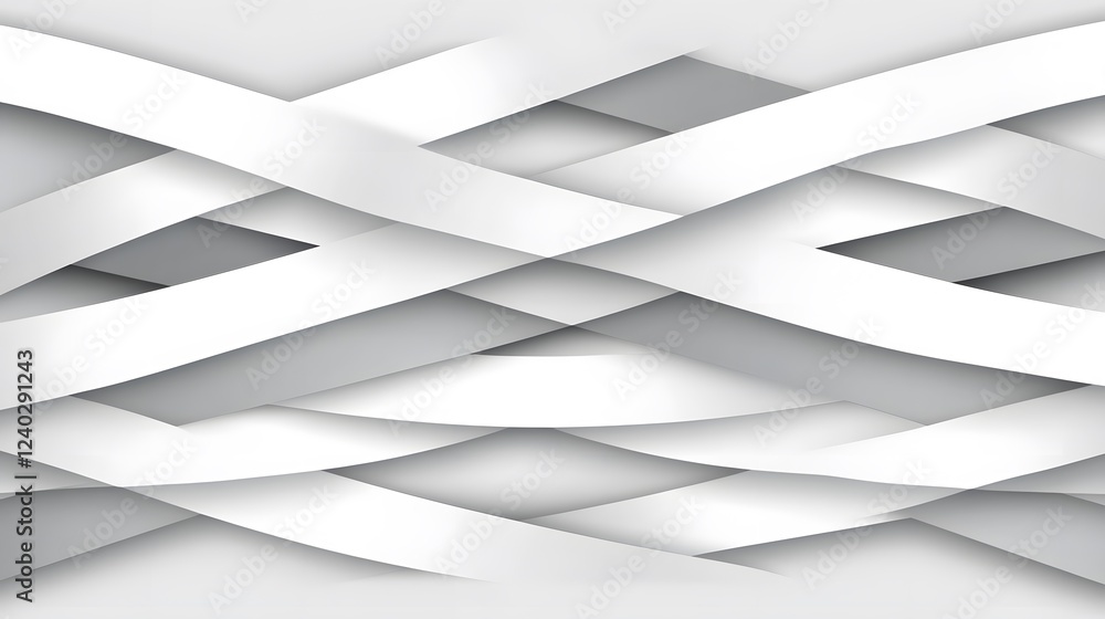 Poster abstract white gray overlapping stripes pattern background