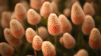 Soft Pink Flower Meadow Closeup Photography