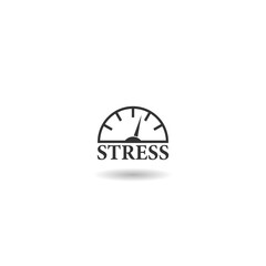 Stress Level Gauge icon with shadow