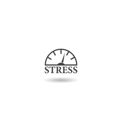 Stress Level Gauge icon with shadow