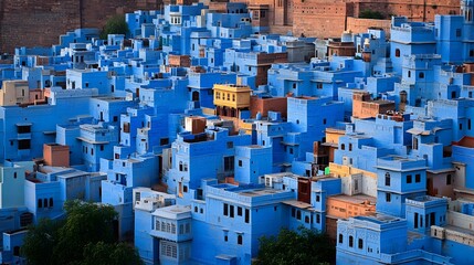 Aerial View of Jodhpur Blue City Rajasthan India