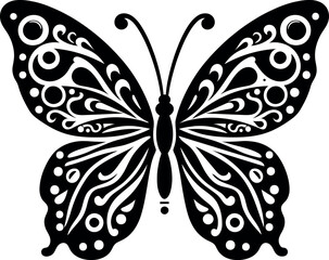 butterfly silhoutte vector illustration