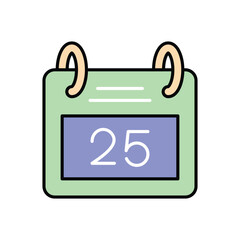 Christmas Date vector icon