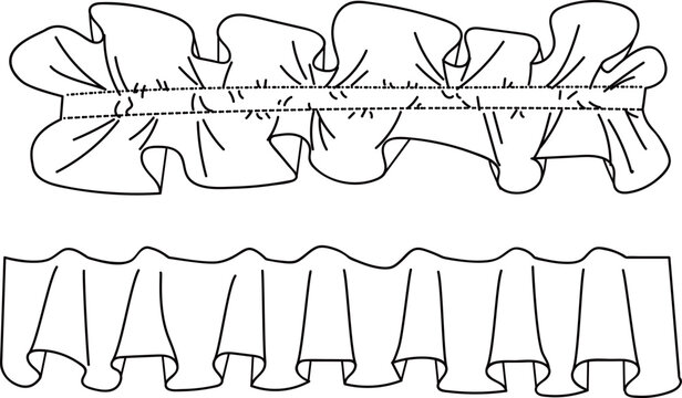 豪華なフリルの装飾ベクターイラスト素材