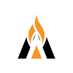 logo campfire vector