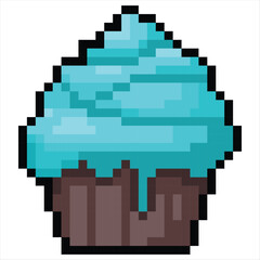 Fototapeta premium stoke desain vector pixel makanan