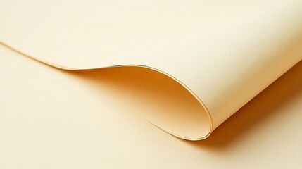 Cream paper curve, soft light, background