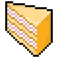 Fototapeta premium stoke desain vector pixel makanan
