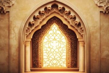 Obraz premium Intricate Arabesque Archway: A Glimpse into Islamic Architecture
