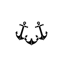 Three Anchors: A Nautical Graphic Design. Perfect for marine, nautical, and maritime themes. Simple, minimalist vector illustration.