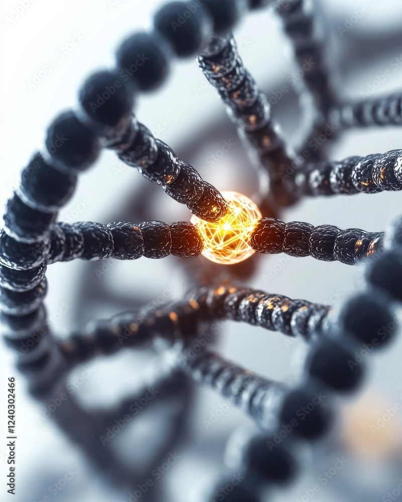 Aufkleber startup seed technology concept. abstract molecular structure with glowing element