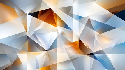 Fototapeta premium Abstract Geometric Polygonal Background Orange Blue White
