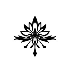 Obraz premium Elegant Black and White Lotus Flower Design: A Decorative Floral Graphic for Vintage, Botanical, and Nature-Inspired Projects
