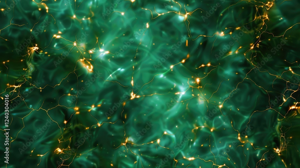 Aufkleber dynamic green abstract art digital creation visual design modern aesthetic close-up conceptual expre
