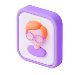 3D Profile Icon, User, Avatar, Interface, Digital, Background, Pastel, App, Illustration, Website