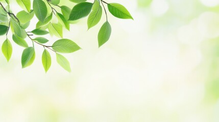 Delicate willow branches in fresh green, soft morning light, serene and minimalist Qingming Festival scene.