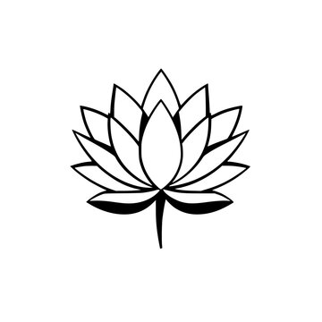 recommend clip art: Lotus Flower: Elegant Black and White Line Art Design. Simple, Clean Vector Graphic. Perfect for Nature, Botanical, and Floral themed projects.
