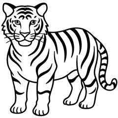 Obraz premium tiger vector illustration