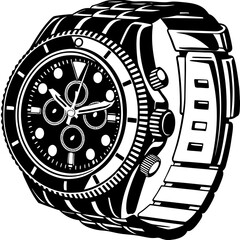 vector illustration of wristwatch