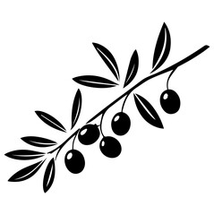 black olives with leaves