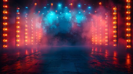circus stage backdrop frame light background carnival
