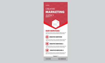 corporate minimal business rollup banner design template 