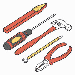 vector illustration of  tools