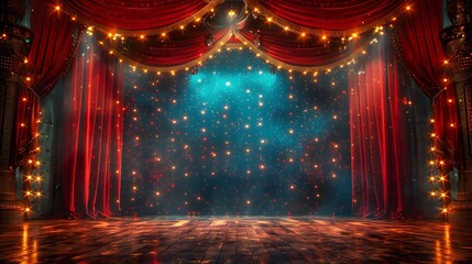 circus stage backdrop frame light background carnival