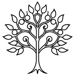 vector tree silhouette