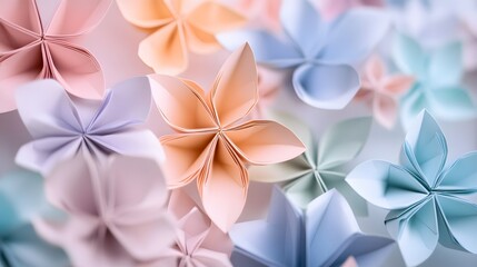 Pastel Origami Flower Design