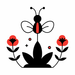 Butterflies and flowers