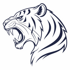 Head of a  Tiger vector illustration