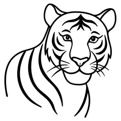 Vector illustration of a tiger