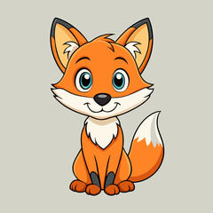 Obraz premium red fox cartoon