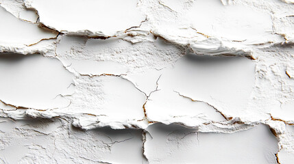 Obraz premium Cracked white textured background with peeling surface