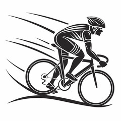 Obraz premium silhouette of cyclist