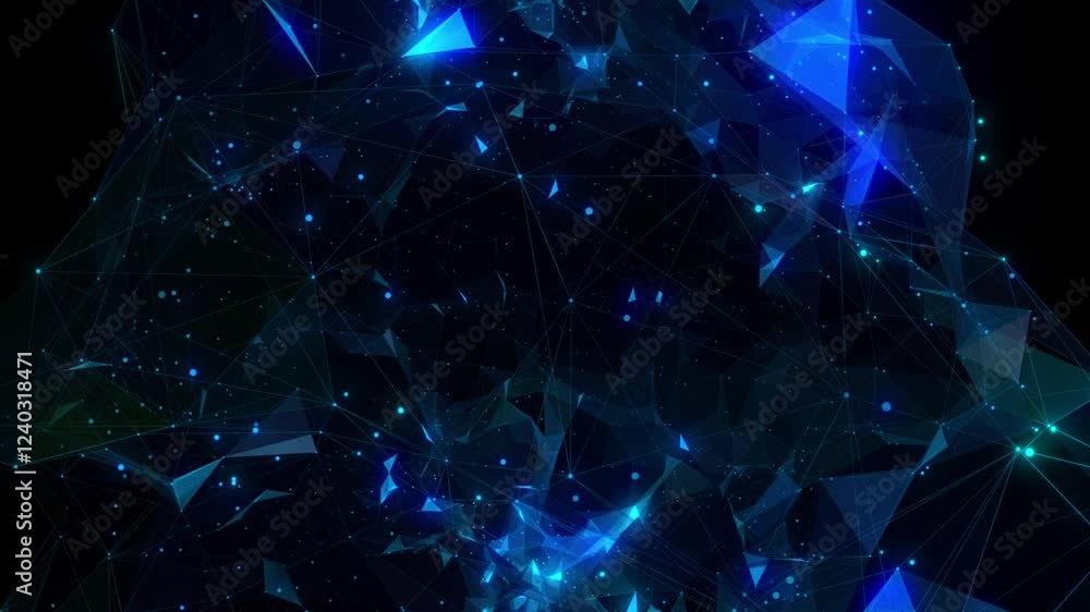 Poster network connection structure. artificial intelligence and innovation. digital background with dots a